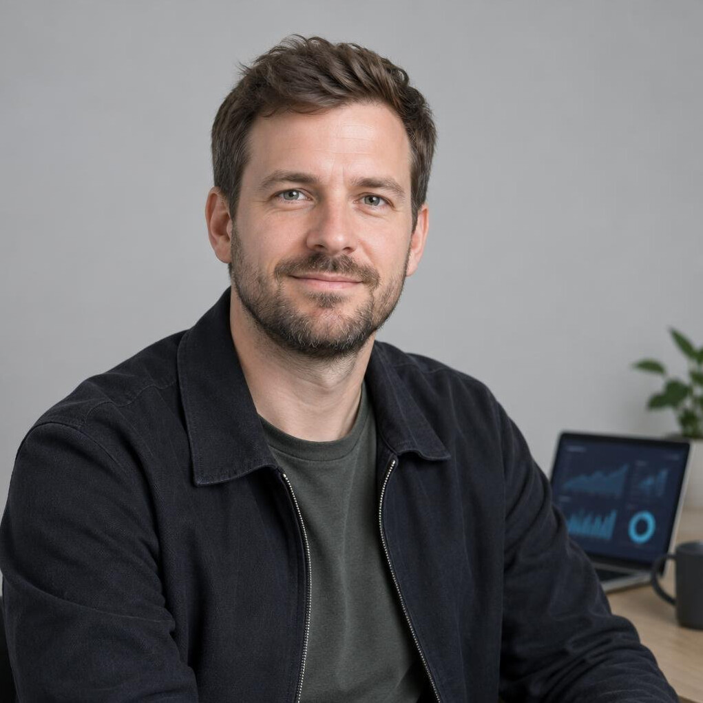 Portrait of a bearded man in a casual jacket
